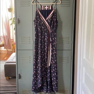 Floral Faux Wrap Dress